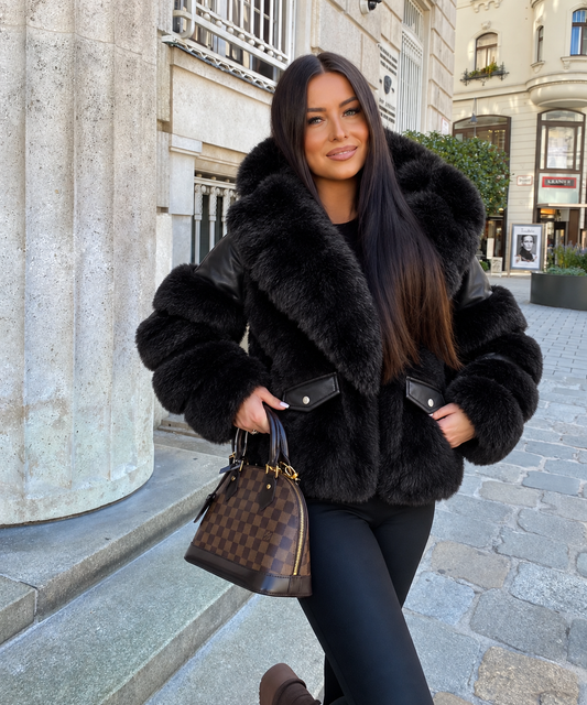 Maccha Black fur jacket