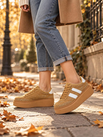 Carla Stone sneakers camel - 88-142