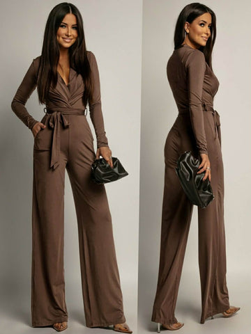 Mauritsa jumpsuit Brown   - HS7561