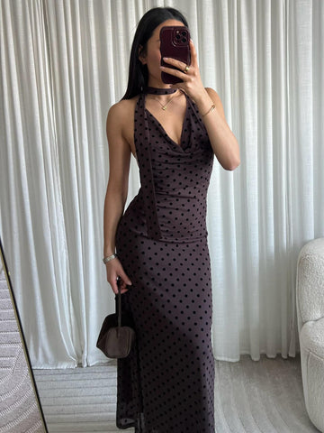 Sankka dress brown - EP19698