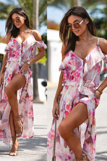 Imilia dress  big rosa Flower 2574 556