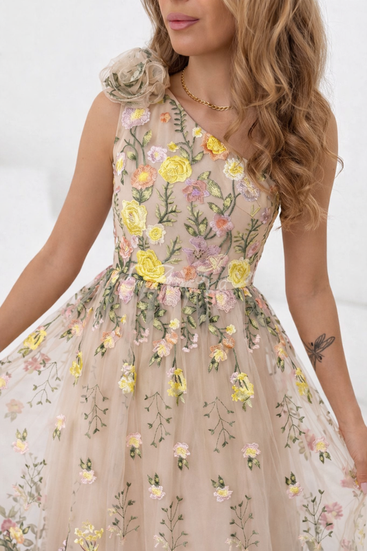 Mellania Flower dress yellow -606620