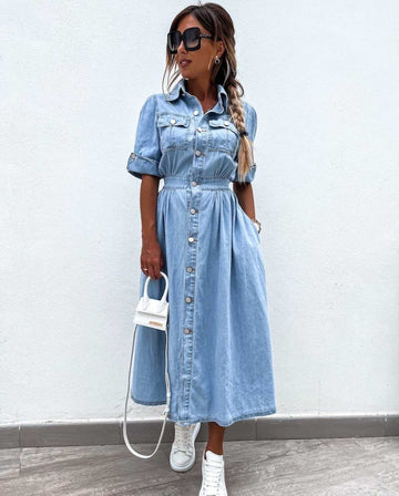 Orlean denim dress light -k3367