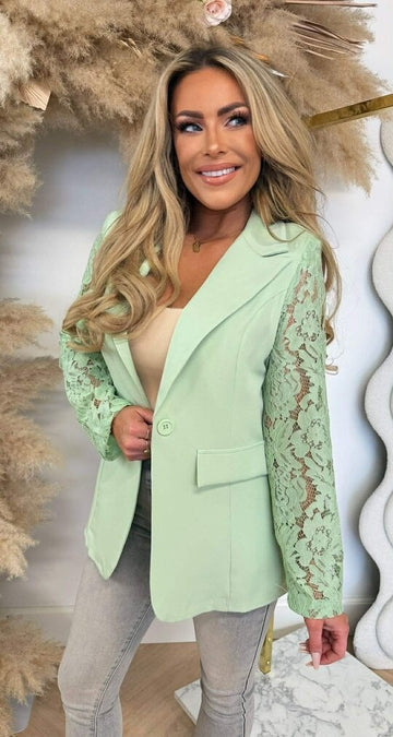 Ohana lace blazer green  -3394