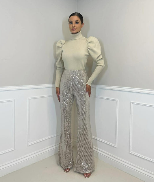 Jenny palliet pants silver  - EP19629