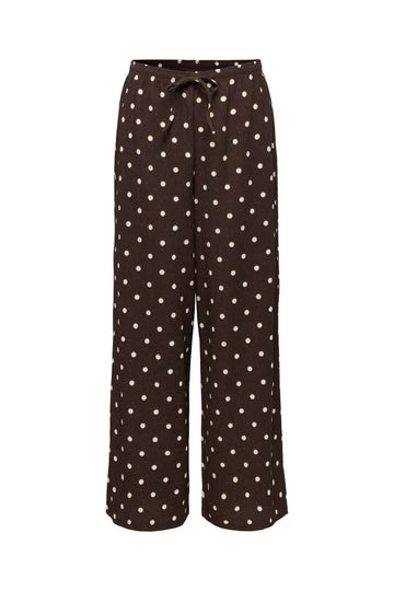 JDYDEBBIE NEW LOOSE PANT JRS DIA Coffee Bean SANDSHELL DOT