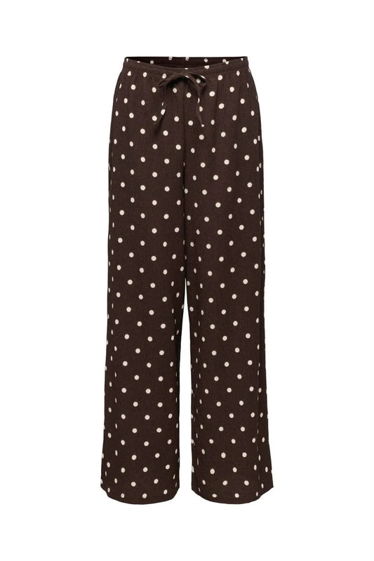 JDYDEBBIE NEW LOOSE PANT JRS DIA Coffee Bean SANDSHELL DOT 556