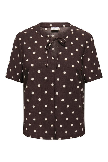 JDYDEBBIE SS V NECK TOP coffe sand