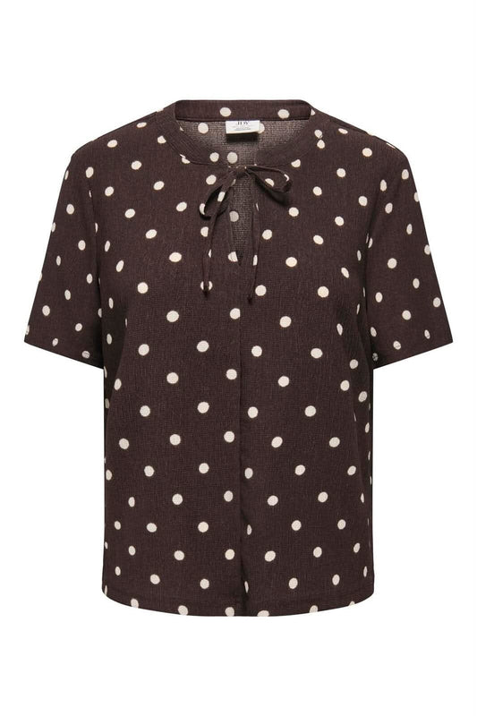 JDYDEBBIE SS V NECK TOP coffe sand 556