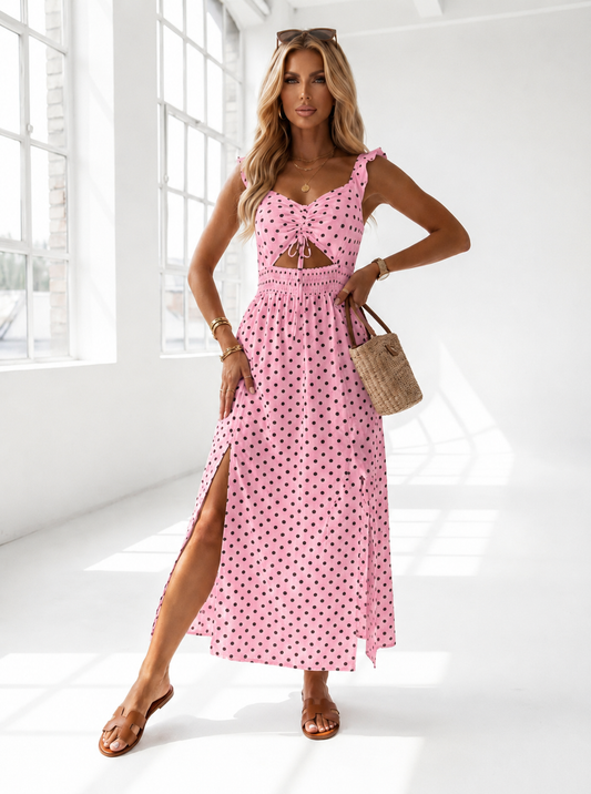 Alissio dot dress rose - JP3670