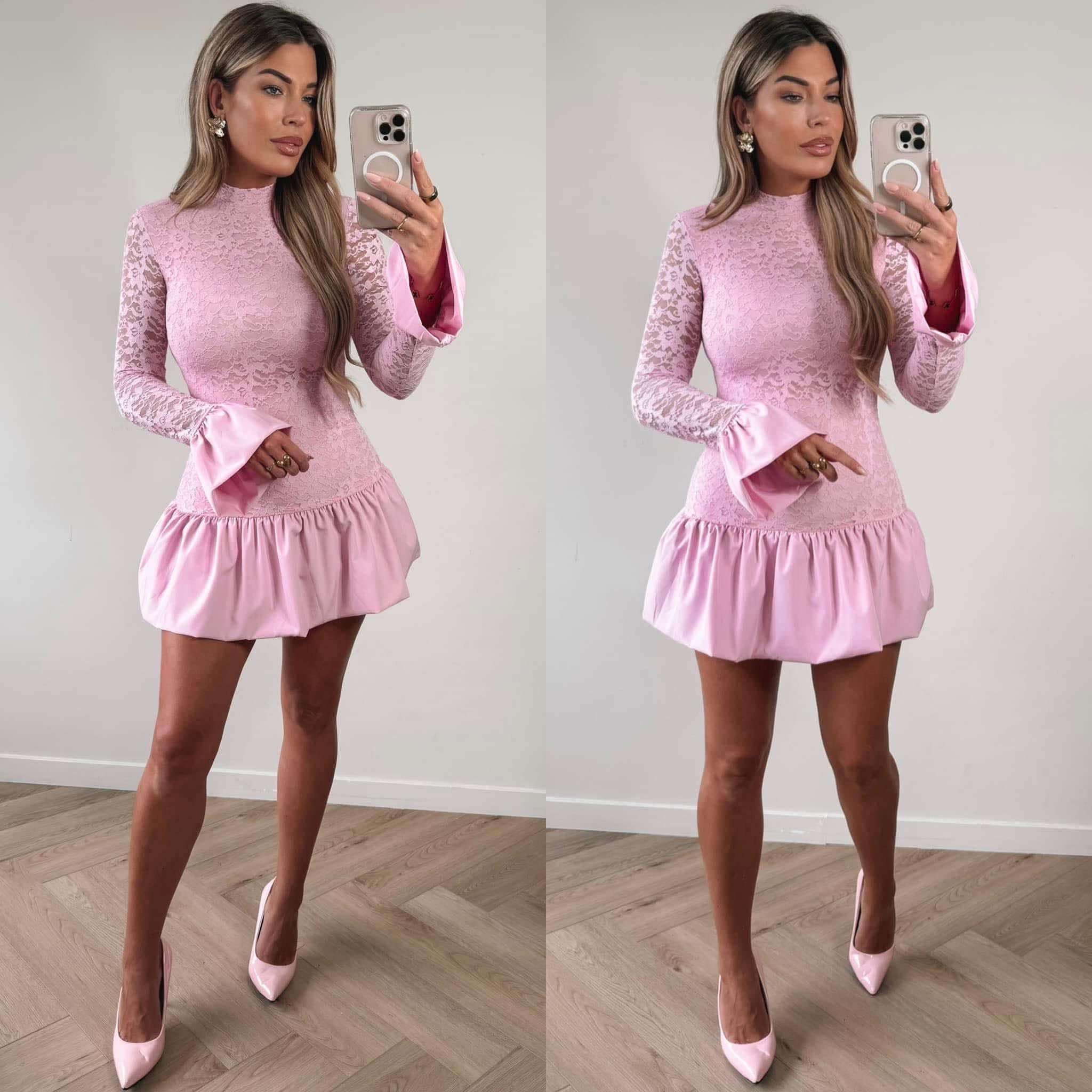 Gjenna dress rosa - 25761