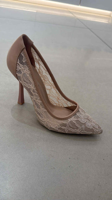 Gry lace stilet beige