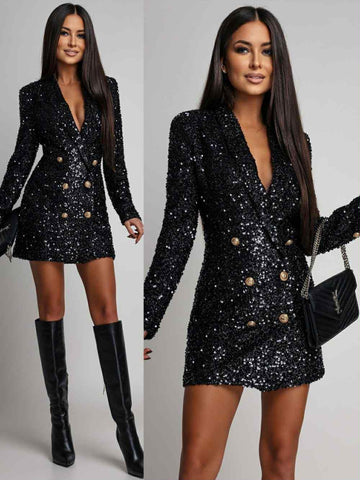 Nero palliet blazer - 18670