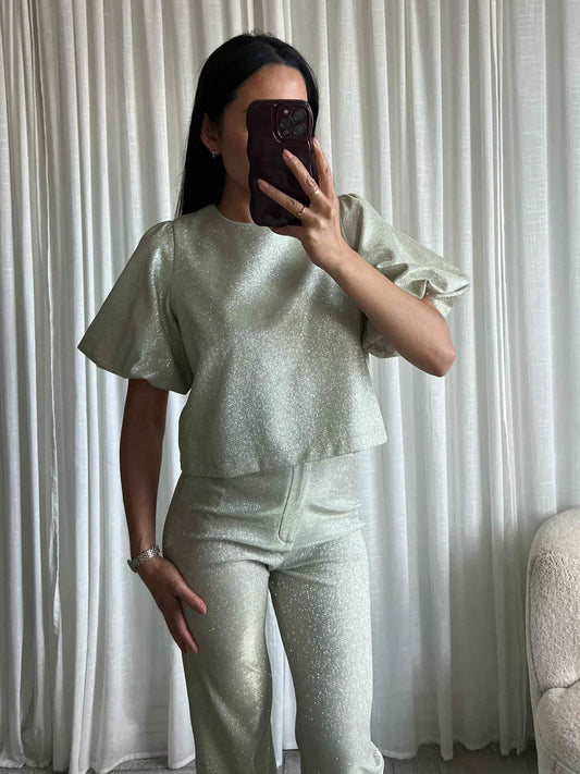Rachael glitter top cream- EP19626