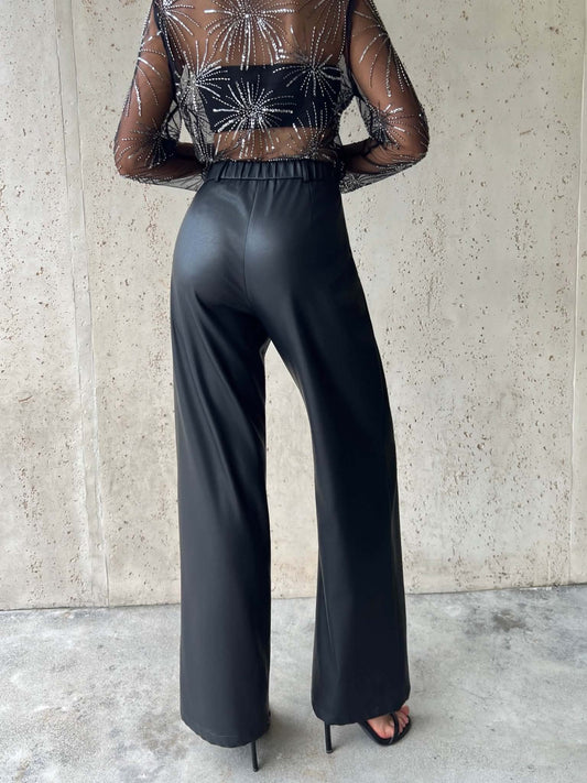 Caiia pu pants Black - 8122