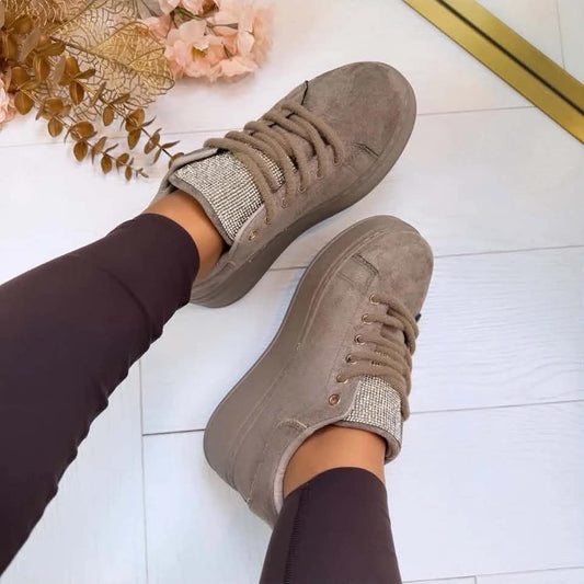 Rasmina glitter sneakers khaki - 88313