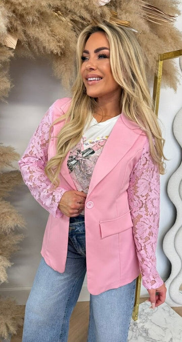 Ohana lace blazer rose  -3394