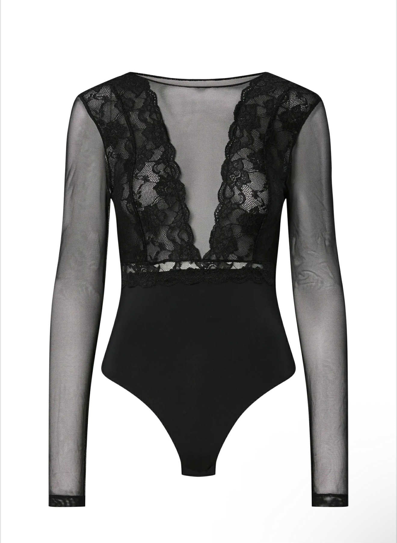 PCSICCA LS BODYSTOCKING NOOS black