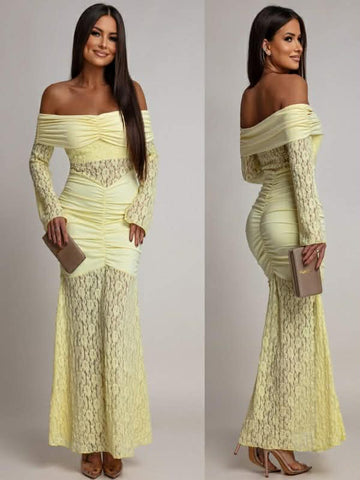 Yames dress yellow  -S02226 556