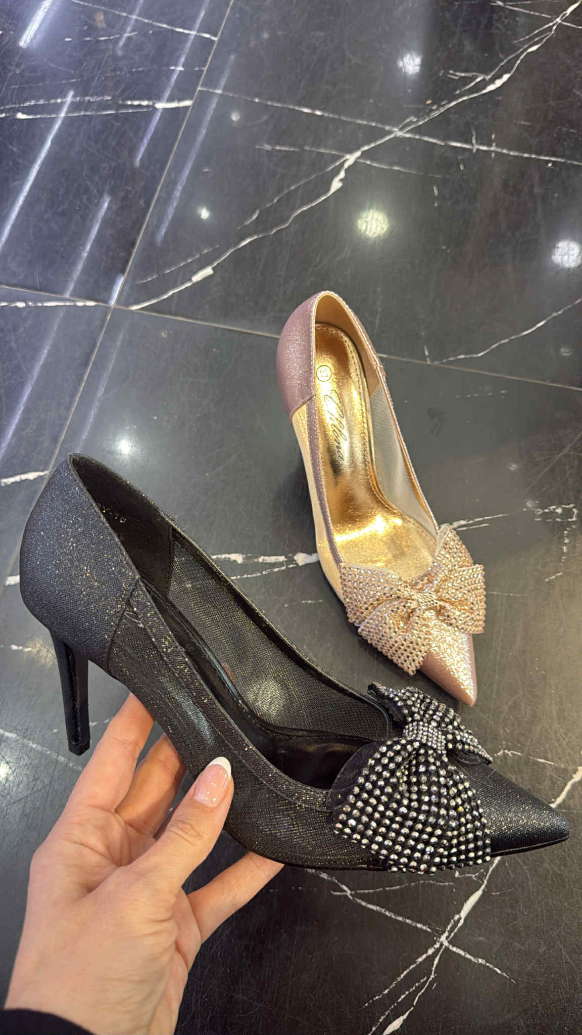 Zellie Bow stilet Black - SY16