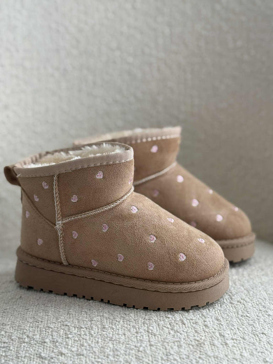 Kiddie boots heart beige