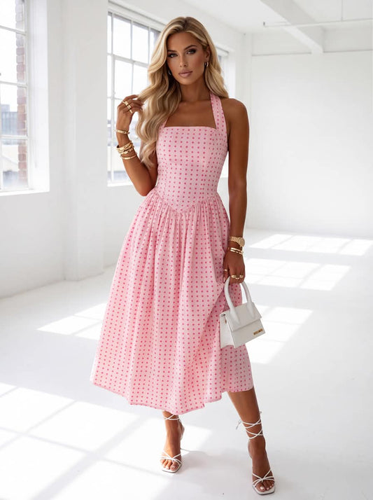 Skarlett dot dress rosa - PS9581S