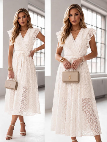 Eslah lace dress white - AP2322
