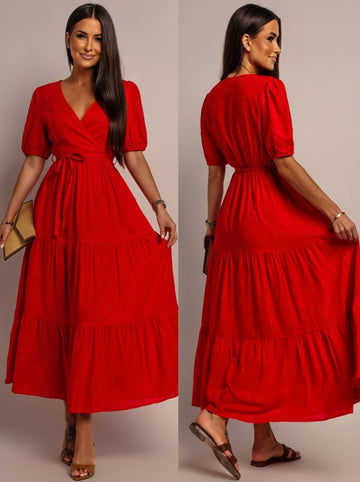 Ariba dress red  - ps9100