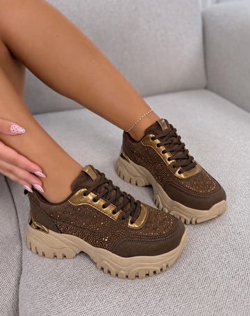 Judith simili sneakers Brown  - BK-2515
