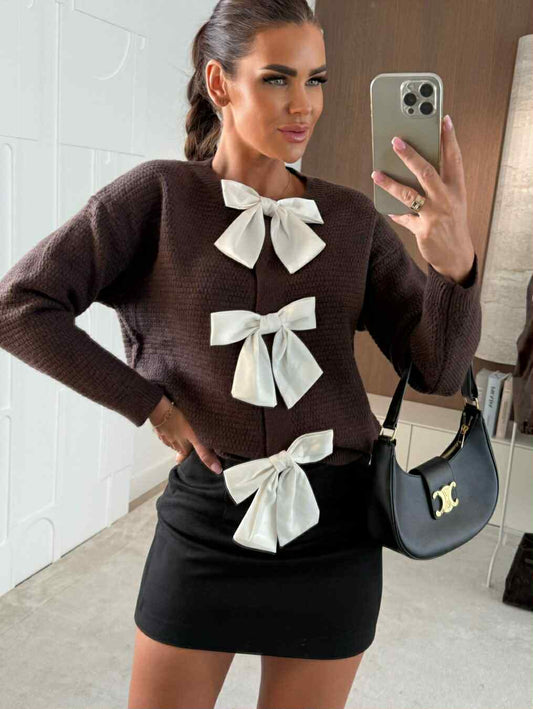 Selime cardigan choko AM471