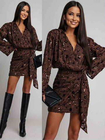 Sillah dress marron - CY5282