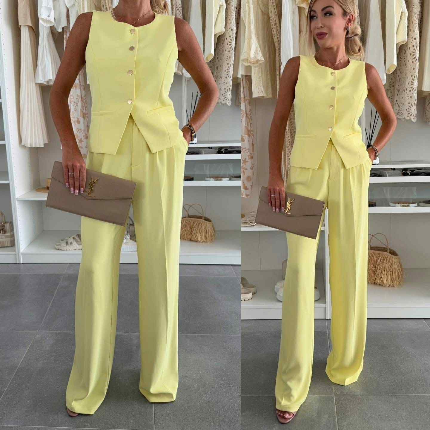 Panama pants  yellow  - 23717