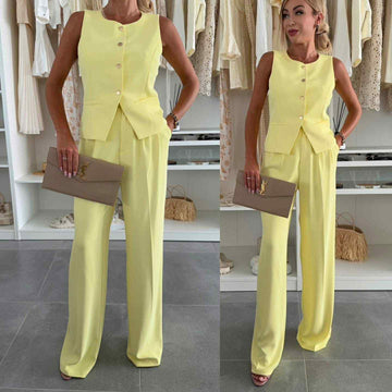 Panama pants  yellow  - 23717