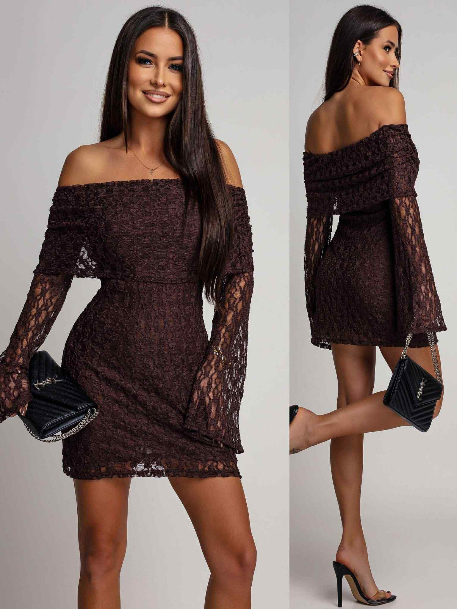 Mollia dress coffe  - 8924