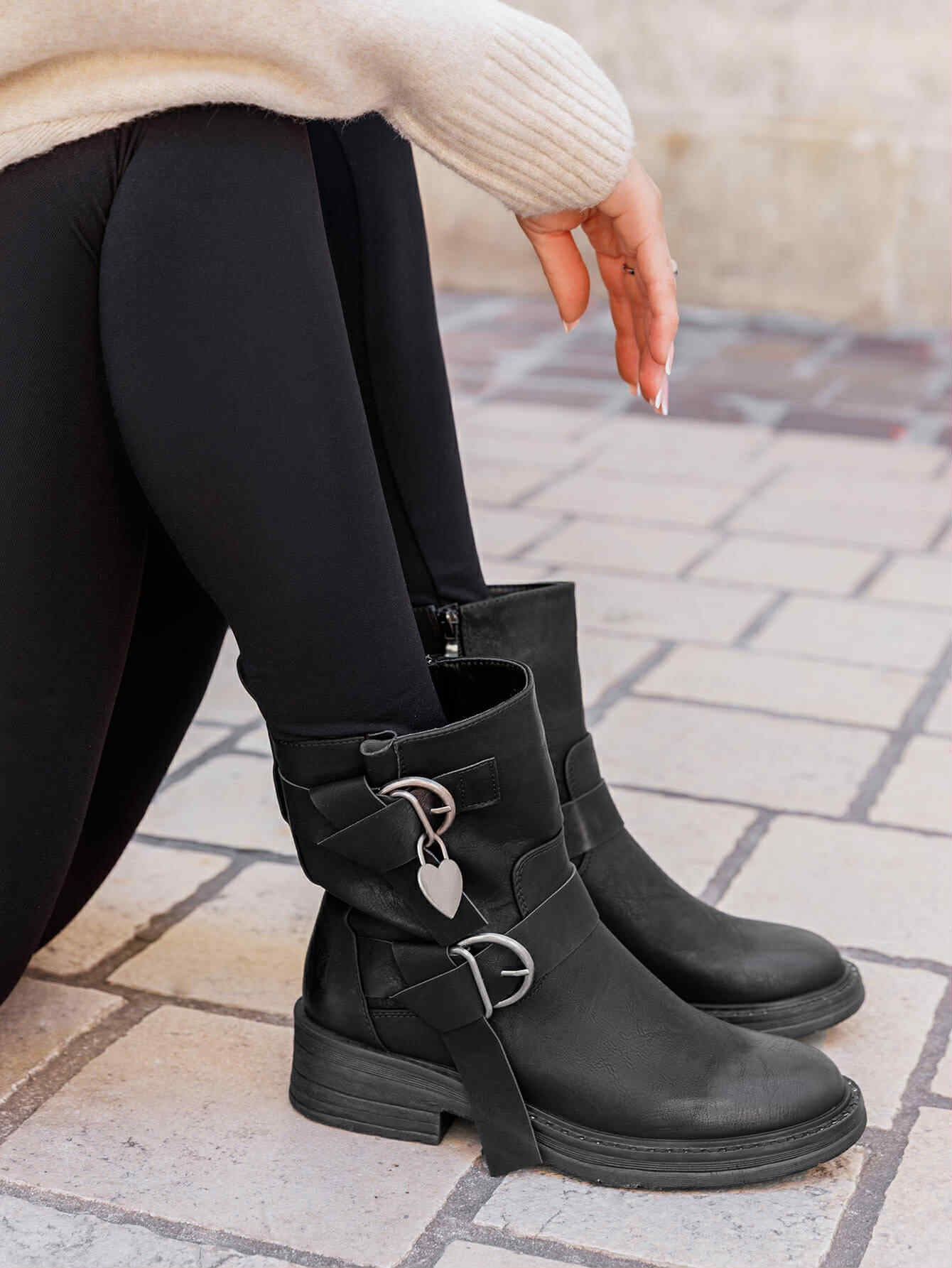 Franka heart boots black - 6355