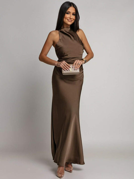 Venzi dress taupe   - RL1939