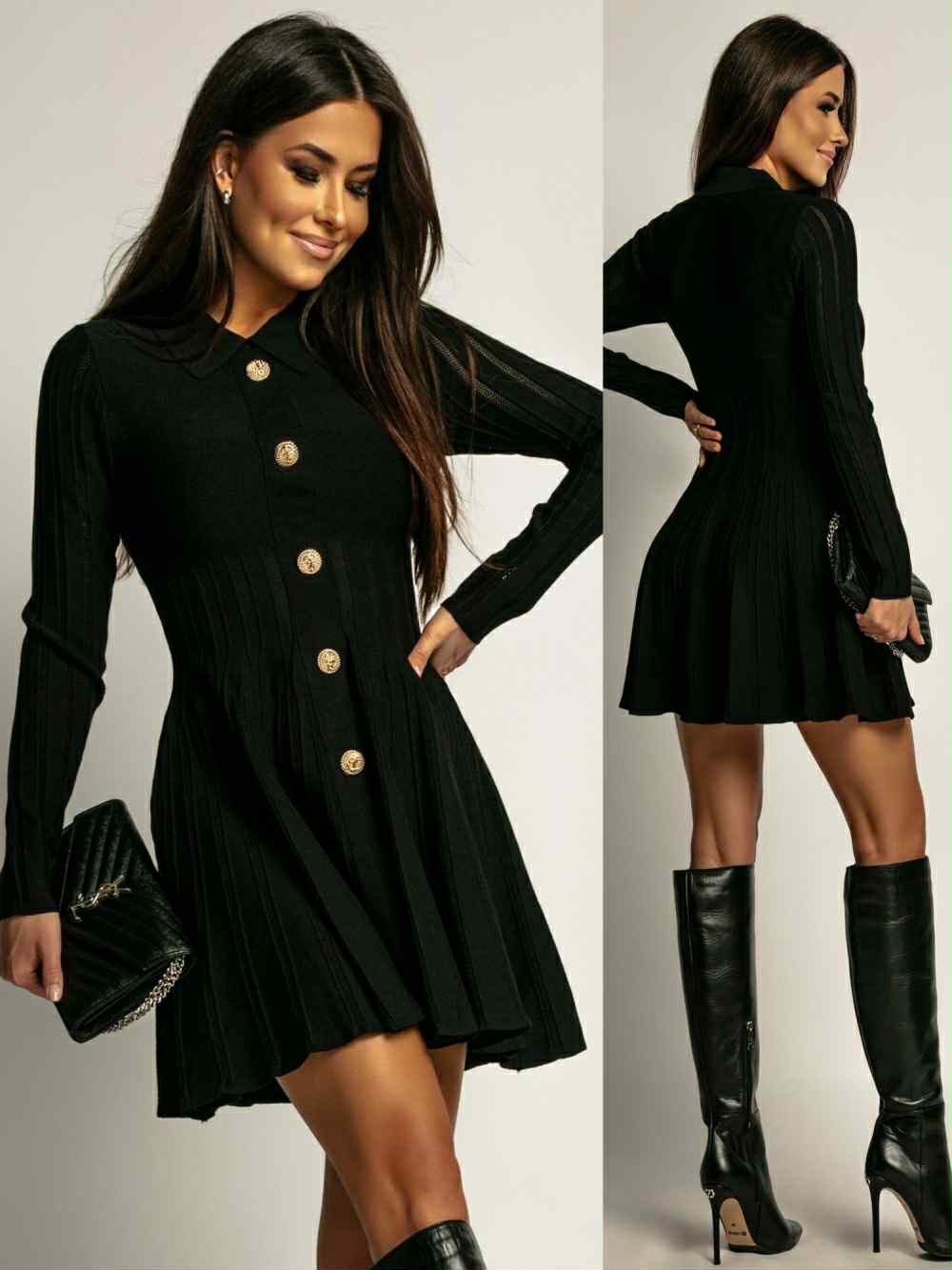 Tillde dress Black   - JPU1243-6