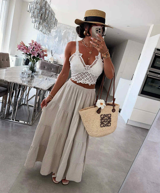 Netha skirt beige  - H683