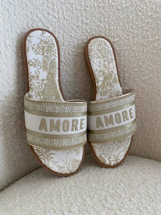 Amore slippers Golden
