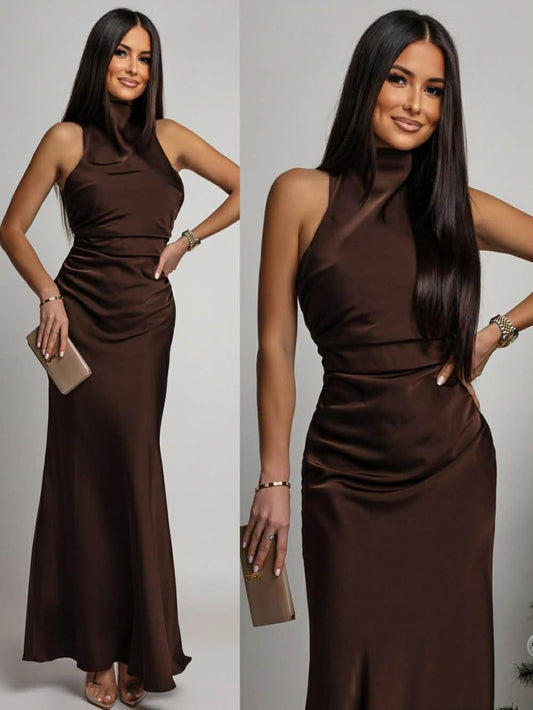 Venzi dress choko  - RL1939