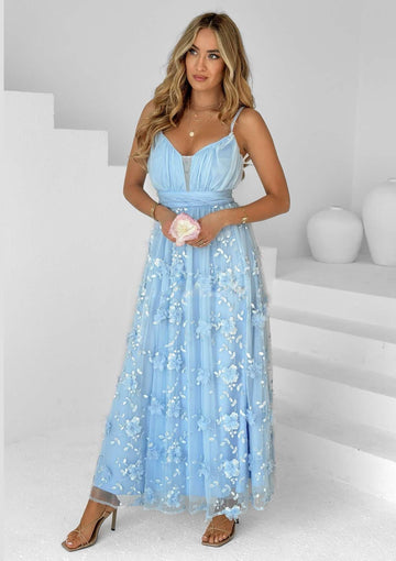 Semanta lux dress blue -606596