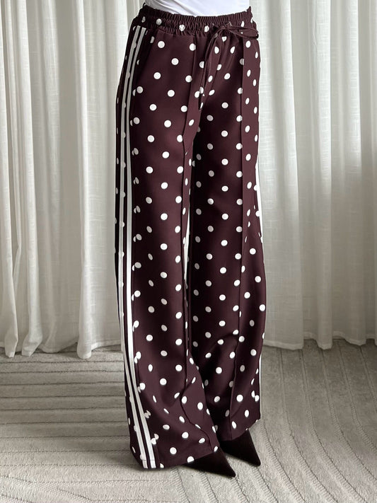 Loriza dot pants Brown  - M839