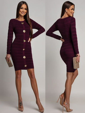 Cozie dress Bordeaux - JPU1268-6