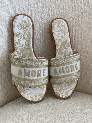 Amore slippers Golden