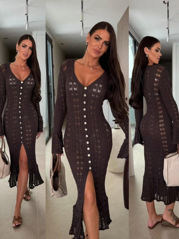 Cæcilia dress Brown  - 26099