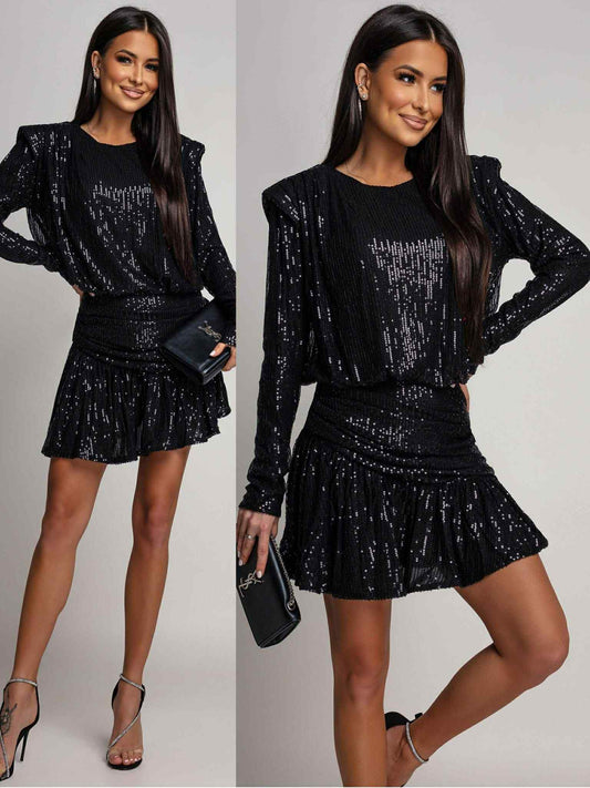 Emelie sequin dress Black - PS9332