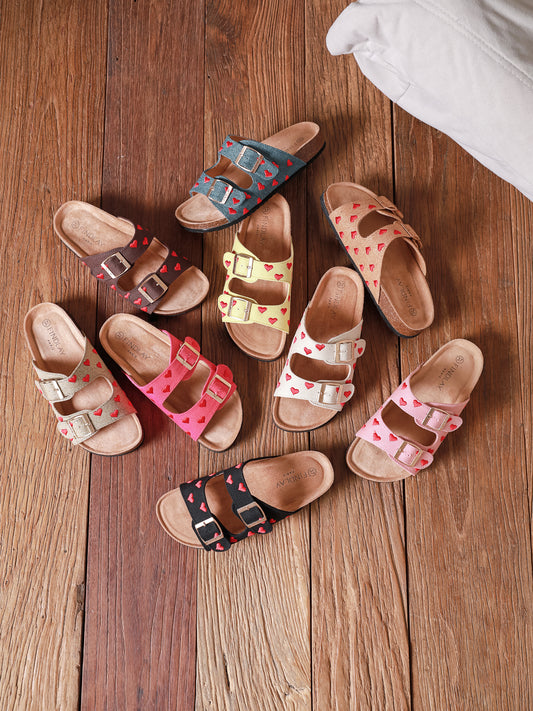 Alola Heart slippers Black X5-333