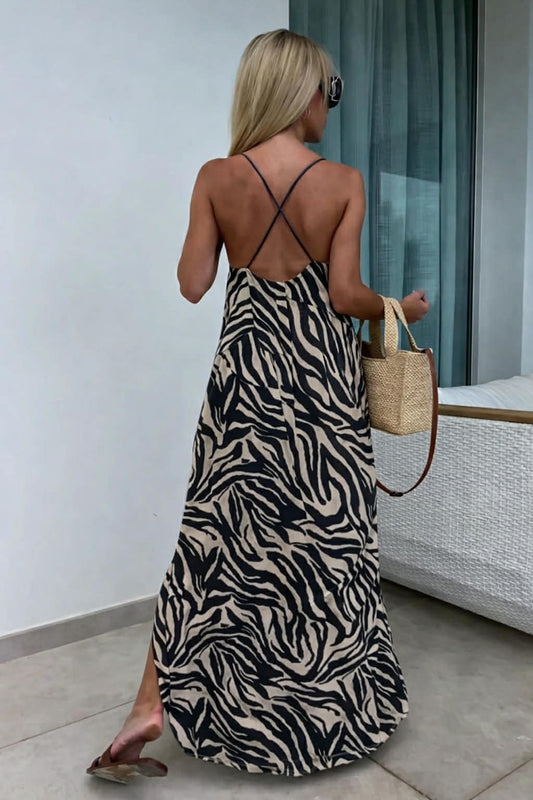 Lunnah dress zebra     -
