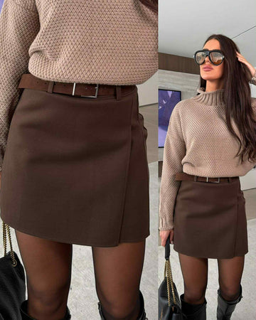 Denise skirt choko - W45966