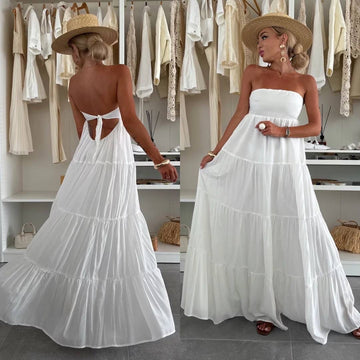 Zens dress white  -L1756